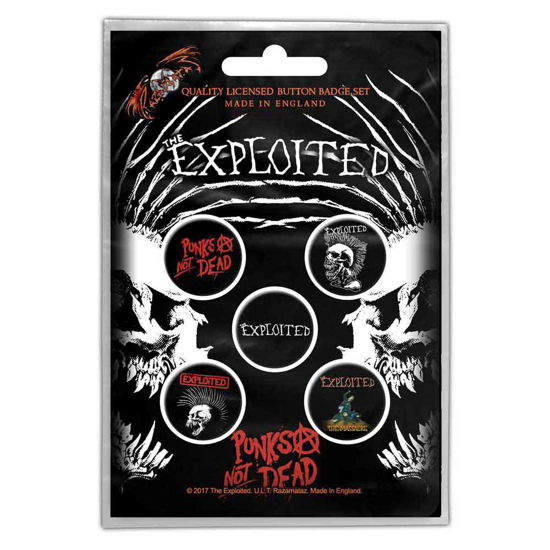 The Exploited Button Badge Pack: Punks Not Dead - Exploited - The - Gadżety - Razamataz - 5055339780005 - 28 października 2019