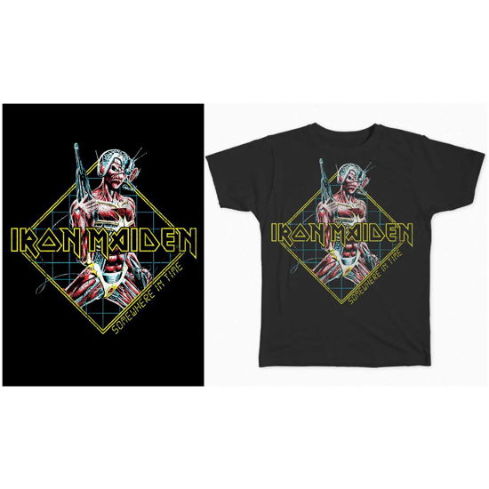 Cover for Iron Maiden · Iron Maiden Unisex T-Shirt: Somewhere in Time Diamond (T-shirt) [size L] [Black - Unisex edition]