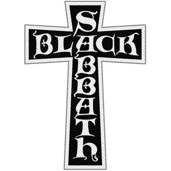 Black Sabbath Standard Woven Patch: Cross Logo Cut Out (Retail Pack) - Black Sabbath - Koopwaar -  - 5056365726005 - 