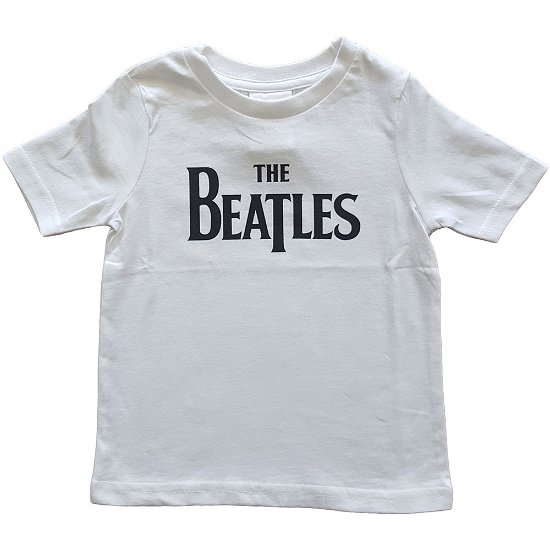 Cover for The Beatles · The Beatles Kids Toddler T-Shirt: Drop T Logo (0-3 Months) (T-shirt) [size 0-6mths] [White - Kids edition]
