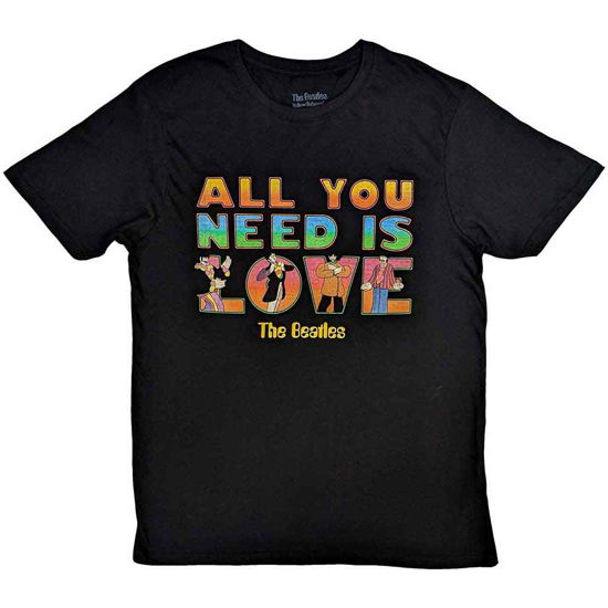 Cover for The Beatles · The Beatles Unisex T-Shirt: Yellow Submarine All You Need Is Love Stacked (T-shirt) [size XL]