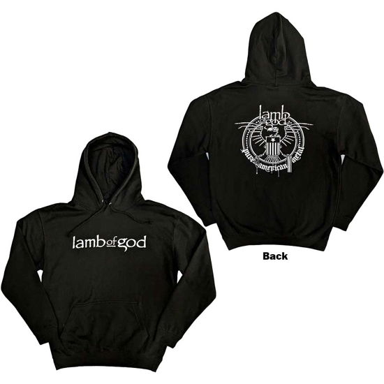 Lamb Of God Unisex Pullover Hoodie: Skeleton Eagle (Back Print) - Lamb Of God - Mercancía -  - 5056737222005 - 