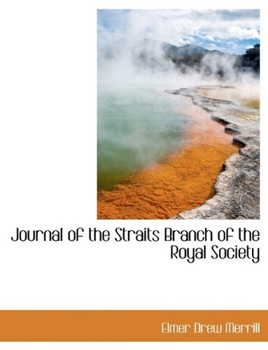 Cover for Elmer Drew Merrill · Journal of the Straits Branch of the Royal Society (Paperback Book) [Large type / large print edition] (2009)