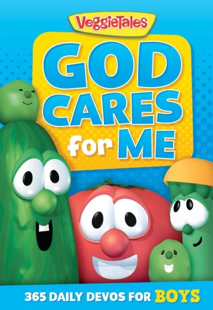 Cover for VeggieTales · God Cares for Me: 365 Daily Devos for Boys (Paperback Book) (2024)