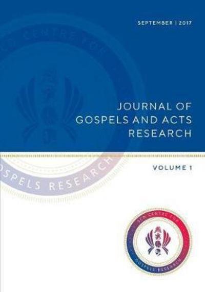 Cover for Francis J Moloney · Journal of Gospels and Acts Research (Paperback Book) (2017)