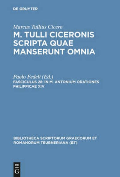 Cover for Marcus Tullius Cicero · In M. Antonium orationes Philippicae XI (Bog) [2nd edition] (1986)