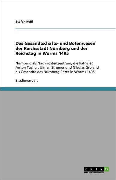 Cover for Reiß · Das Gesandtschafts- und Botenwesen (Book) [German edition] (2009)