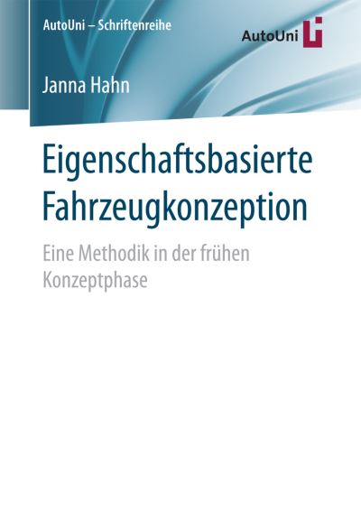 Cover for Hahn · Eigenschaftsbasierte Fahrzeugkonze (Bok) (2017)