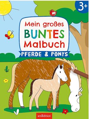 Mein großes buntes Malbuch – Pferde und Ponys - Marlit Kraus - Książki - arsEdition - 9783845858005 - 30 lipca 2024