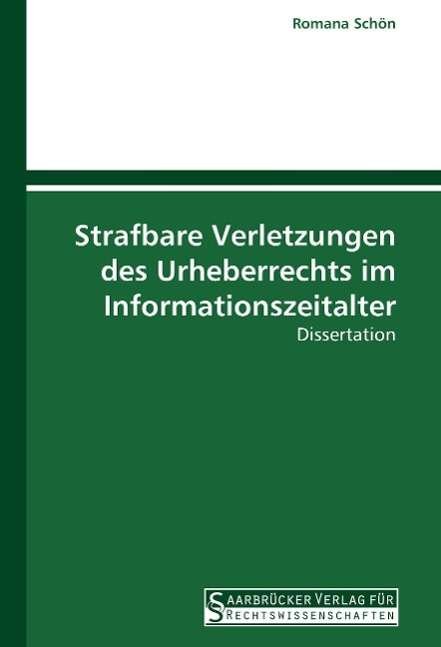Cover for Schön · Strafbare Verletzungen des Urhebe (Bok)