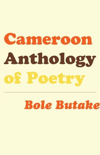 Cover for Bole Butake · Cameroon Anthology of Poetry (Paperback Book) (2013)