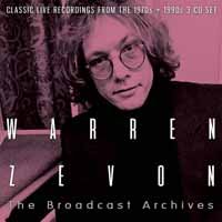 Cover for Warren Zevon · The Broadcast Archives (CD) (2018)