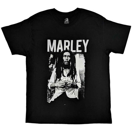 Bob Marley Unisex T-Shirt: Black & White - Bob Marley - Mercancía - Bravado - 5023209702006 - 7 de enero de 2015