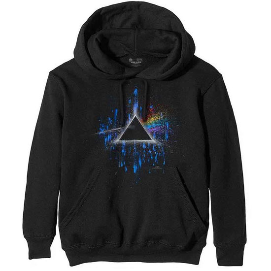 Pink Floyd Unisex Pullover Hoodie: Dark Side of the Moon Blue Splatter - Pink Floyd - Merchandise - MERCHANDISE - 5056170644006 - December 30, 2019