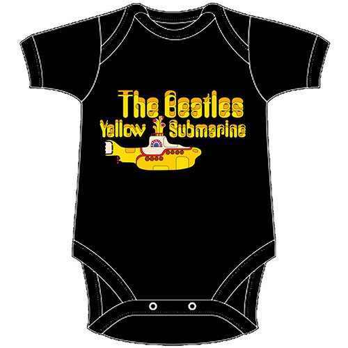 Cover for The Beatles · The Beatles Kids Baby Grow: Yellow Submarine Logo &amp; Sub (0-3 Months) (TØJ) [size 0-6mths] [Black - Kids edition]