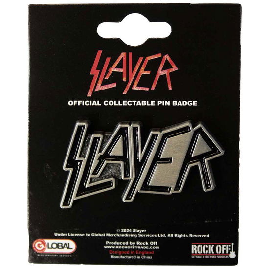 Slayer Pin Badge: Logo - Slayer - Gadżety -  - 5056737238006 - 