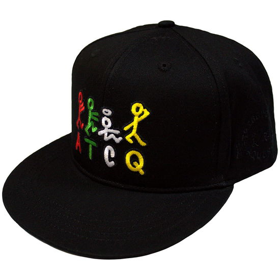 A Tribe Called Quest Unisex Snapback Cap: Stick Figures Logo (Black) (Side Print) - A Tribe Called Quest - Produtos - - 5056821081006 - 11 de novembro de 2024