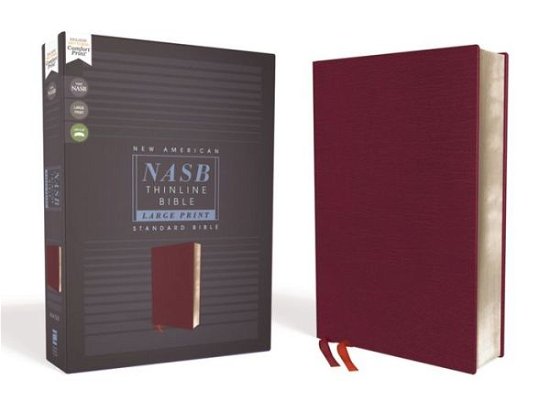 Cover for Zondervan · NASB, Thinline Bible, Large Print, Bonded Leather, Burgundy, Red Letter, 1995 Text, Comfort Print (Leather Book) [Large type / large print edition] (2020)