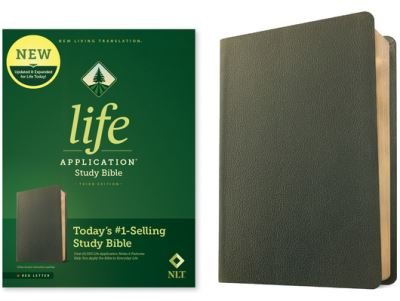 Cover for Tyndale · NLT Life Application Study Bible, Third Edition (Red Letter, Genuine Leather, Olive Green) (Book) (2023)