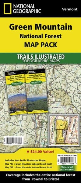 Cover for National Geographic Maps · Green Mountain National Forest, Vermont, Map Pack Bundle: Trails Illustrated National Parks (Map) [2015th edition] (2020)