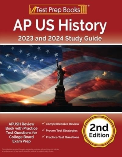 Cover for Rueda Joshua Rueda · AP US History 2023 and 2024 Study Guide : APUSH Review Book with Practice Test Questions for College Board Exam Prep [2nd Edition] (Paperback Book) (2023)