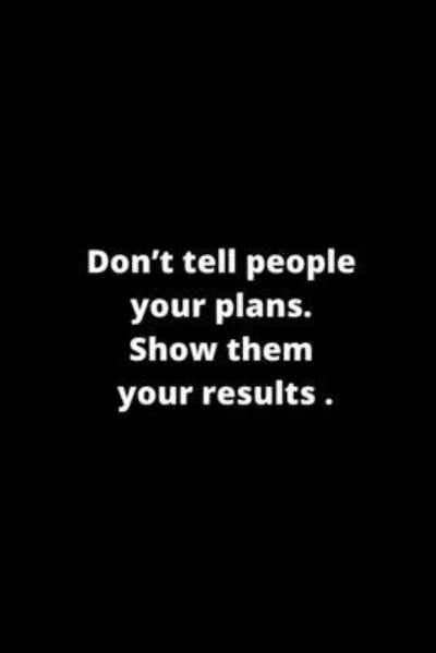Cover for Ksr Publishing · Don't tell people your plans. Show them your results. (Pocketbok) (2020)
