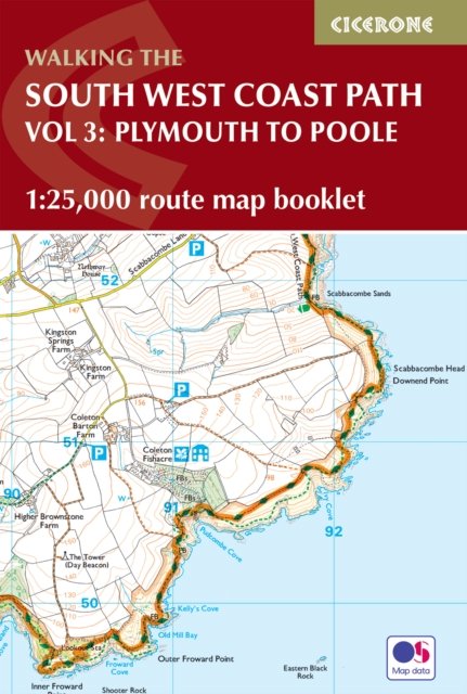 Cover for Paddy Dillon · South West Coast Path Map Booklet - Vol 3: Plymouth to Poole: 1:25,000 OS Route Mapping (Paperback Book) [2 Revised edition] (2023)
