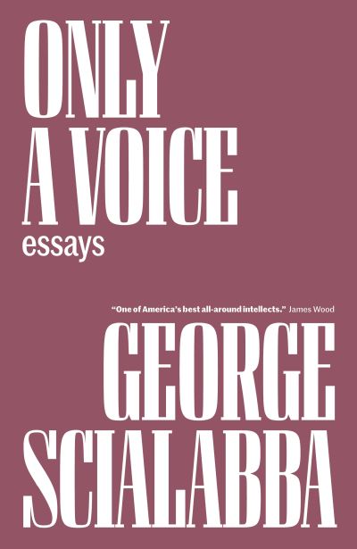 Cover for George Scialabba · Only a Voice: Essays (Hardcover Book) (2023)