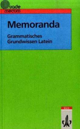 Cover for Thomas Meyer · Memoranda.Grammatisches Grundw.Latein (Book)