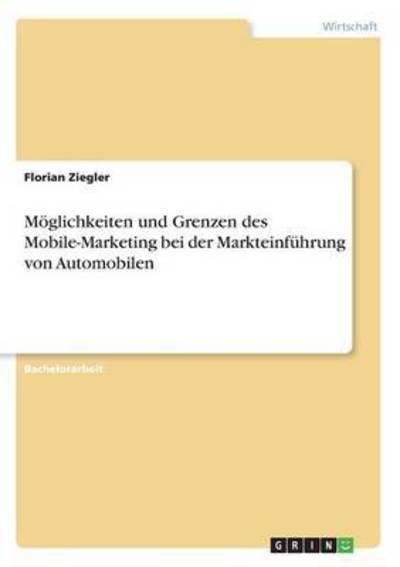 Cover for Ziegler · Möglichkeiten und Grenzen des M (Book) (2016)