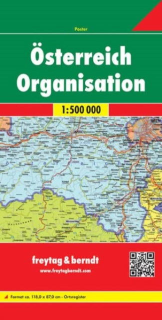 Cover for Austria Organisation Map 1:500 000 (Map) (2013)