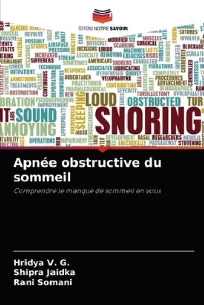 Cover for Hridya V G · Apnee obstructive du sommeil (Paperback Book) (2021)
