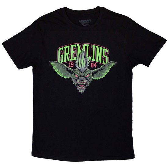 Cover for Gremlins · Gremlins Unisex T-Shirt: Stripe 1984 Green Logo (Black) (T-shirt)