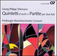 Cover for Telemann / Freiburg Baroque Orchestra Consort · Quintets for Strings &amp; Partitas for 2 Lutes (CD) (2002)