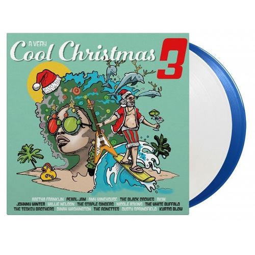 Cover for Various Artists  A Very Cool Christmas 3 2LP Coloured · A Very Cool Christmas 3 (LP) [Limited Crystal Clear &amp; Blue edition] (2021)
