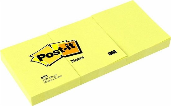 Cover for 3m · Post-it 653 Canary Notes, 38 X 51mm, 100 Sheets, 3 (Merchandise) (MERCH)