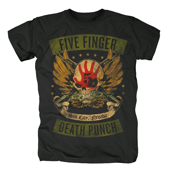 Cover for Five Finger Death Punch · Locked Loaded Black (T-shirt) [size XL] (2015)