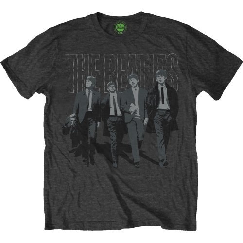 Cover for The Beatles · The Beatles Unisex T-Shirt: Walking In London On Logo (T-shirt) [size S] [Grey - Unisex edition] (2016)