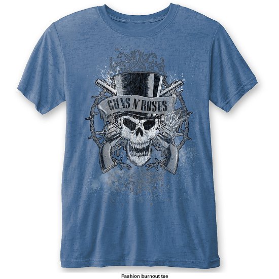 Guns N' Roses Unisex T-Shirt: Faded Skull (Burnout) - Guns N' Roses - Marchandise - Bravado - 5055979991007 - 