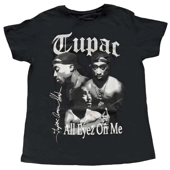 Tupac Ladies T-Shirt: All Eyez B&W (20) - Tupac - Merchandise -  - 5056561036007 - 