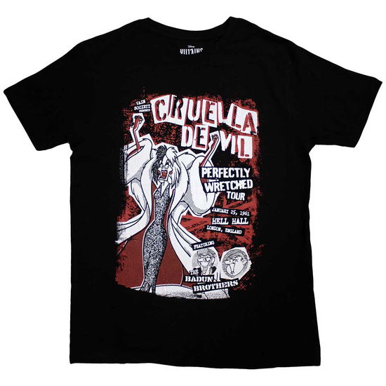 101 Dalmatians Unisex T-Shirt: Cruella Tour - 101 Dalmatians - Merchandise -  - 5056737228007 - 