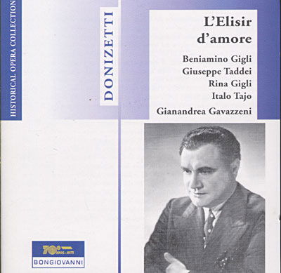 L'elisir D'amore - G. Donizetti - Music - BONGIOVANNI - 8007068035007 - 2006