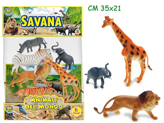 Cover for Teorema: Geo Nature · Teorema: Geo Nature - Animali Savana Rigidi 6 Pz (Toys)