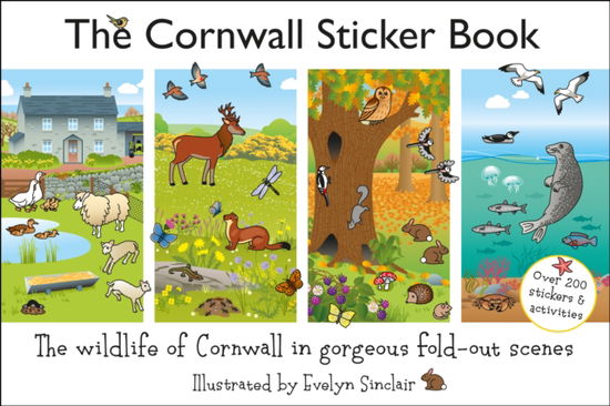 Cover for The Cornwall Sticker Book: The Wildlife of Cornwall in gorgeous fold-out scenes (Pocketbok) (2022)