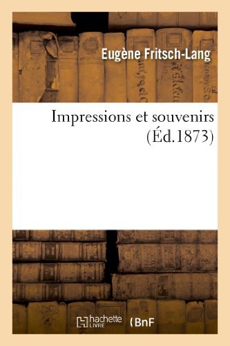 Cover for Fritsch-lang-e · Impressions et Souvenirs (Paperback Book) [French edition] (2013)