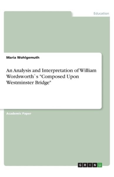 Cover for Wohlgemuth · An Analysis and Interpretati (Bok)