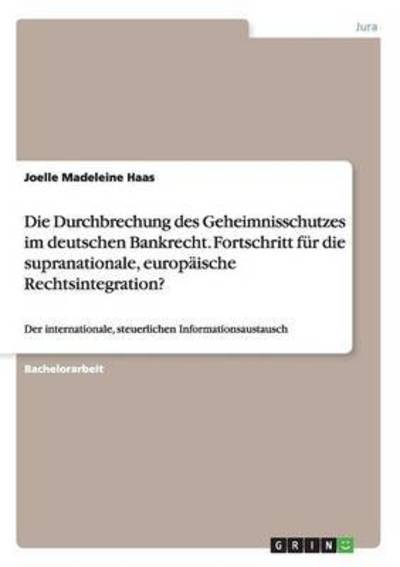 Cover for Haas · Die Durchbrechung des Geheimnissch (Book) (2016)