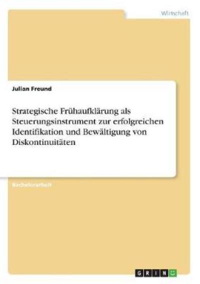 Cover for Freund · Strategische Frühaufklärung als (Book)