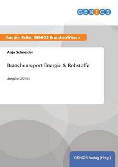 Cover for Anja Schneider · Branchenreport Energie &amp; Rohstoffe (Paperback Book) (2015)