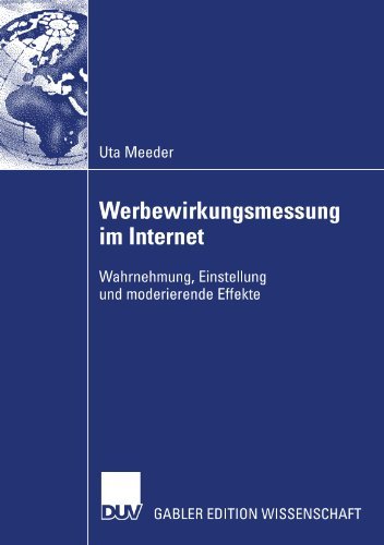 Cover for Uta Meeder · Werbewirkungsmessung Im Internet: Wahrnehmung, Einstellung Und Moderierende Effekte (Taschenbuch) [2007 edition] (2007)